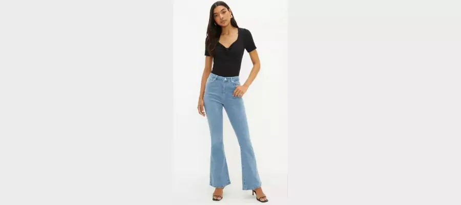 High Waisted Sculpt Flared Jeans