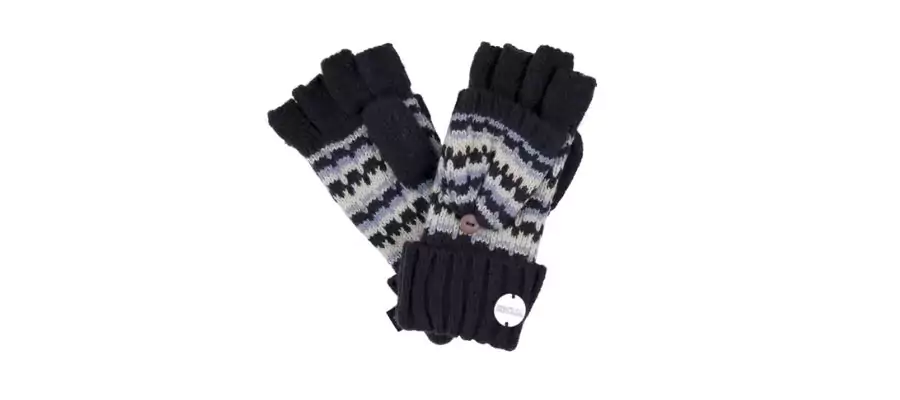 REGATTA - Baneberry Kids/Youth Fingerless Knit Gloves (Navy)