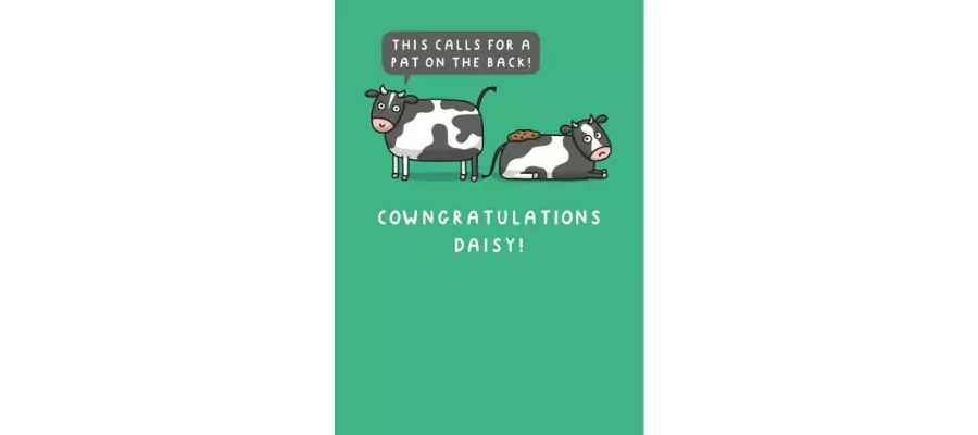 Cowgratulations funny pun card