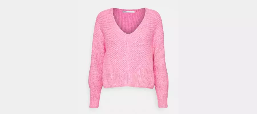 Onlsteffie v neck - Sweater - dark pink