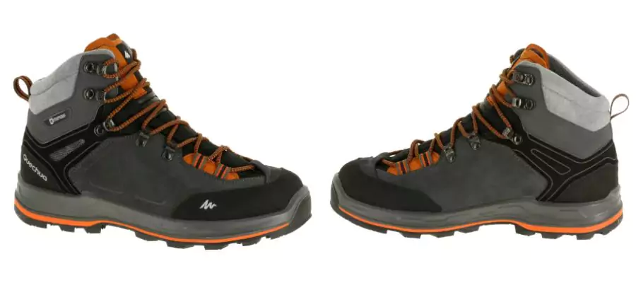 Forclaz MT100 men's trekking shoes, waterproof leather