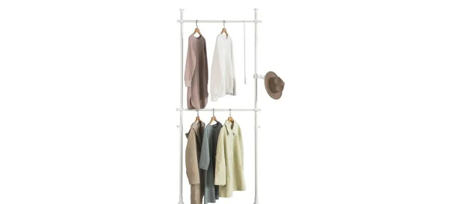Telescopic adjustable clothes hanging organizerFRG109-W SoBuy