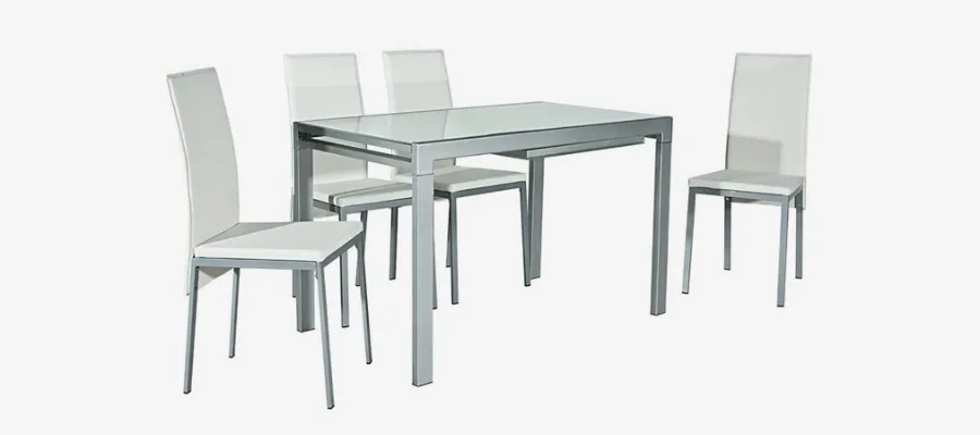 Conforama Assya extendable table and 4 chairs set