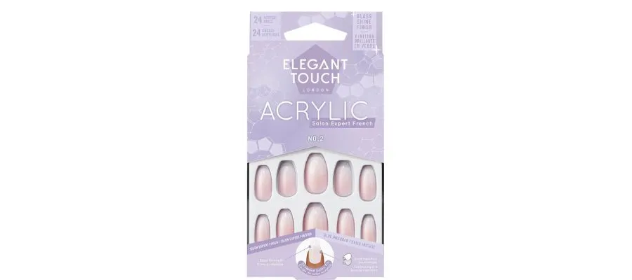 ET French Acrylic Nails No. 2 Coffin