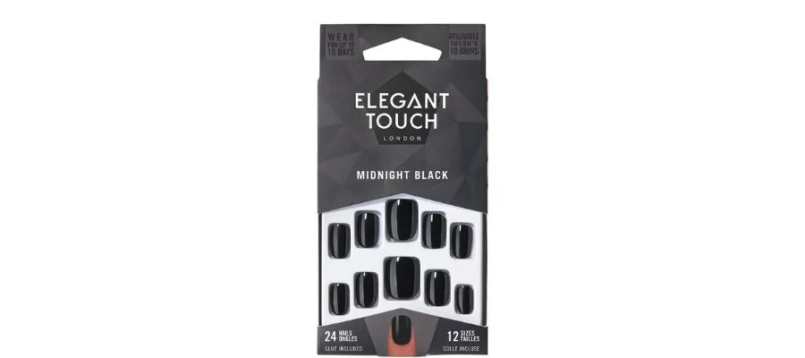 Elegant Touch False Nails - Midnight Black
