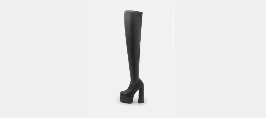 Even & Odd Wide Fit Thigh boots - black