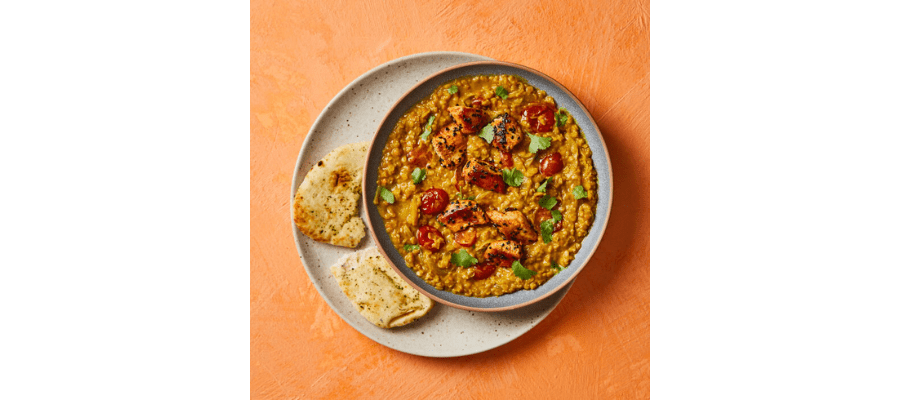 Paprika Chicken With Tomato & Coconut Dal