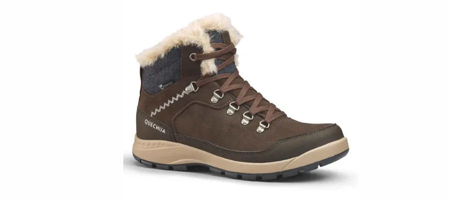 Women's Leather Warm Waterproof Snow Boots - SH900 Mid