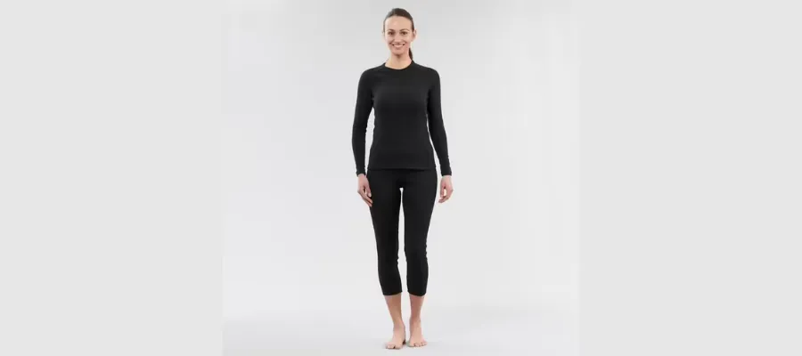 Women's Thermal Ski Shirt BL 100 Black