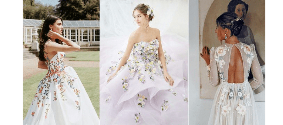 floral wedding dresses 