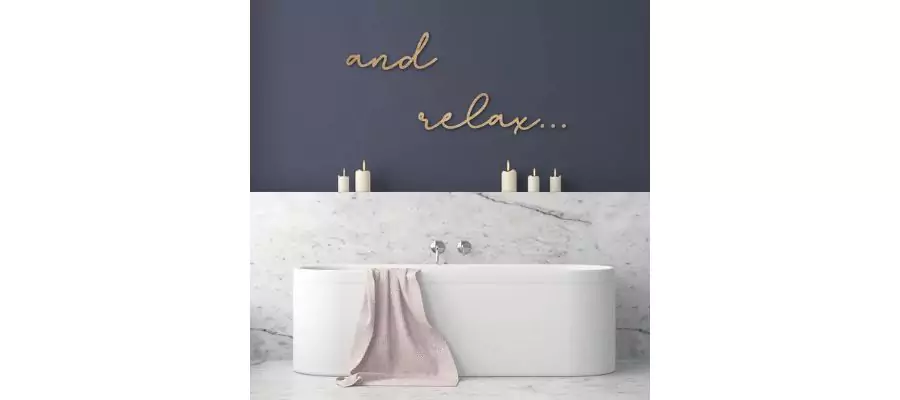 and relax... Sign Wooden Bathroom Wall Decor - Shower Bath Relaxation