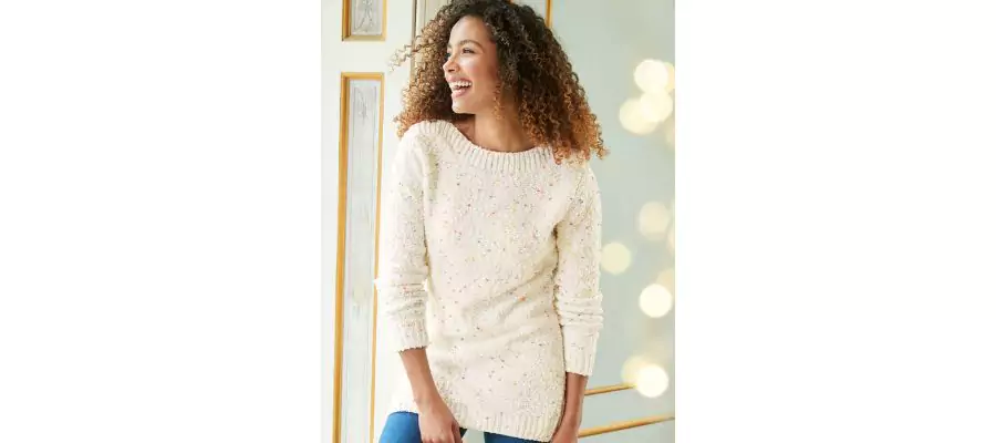 Cotton Traders Supersoft Boatneck Chenille Tunic Jumper