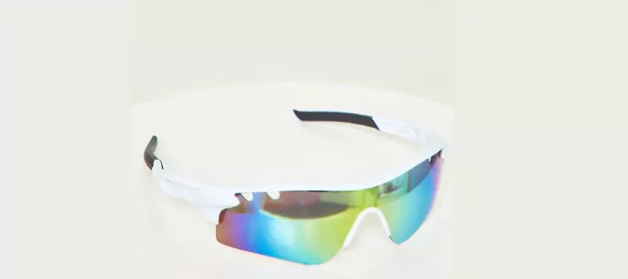 White Cut-Out Sporty Sunglasses