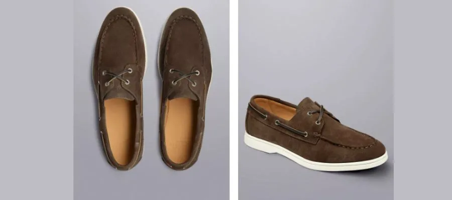 Suede Slip On Boat Shoes