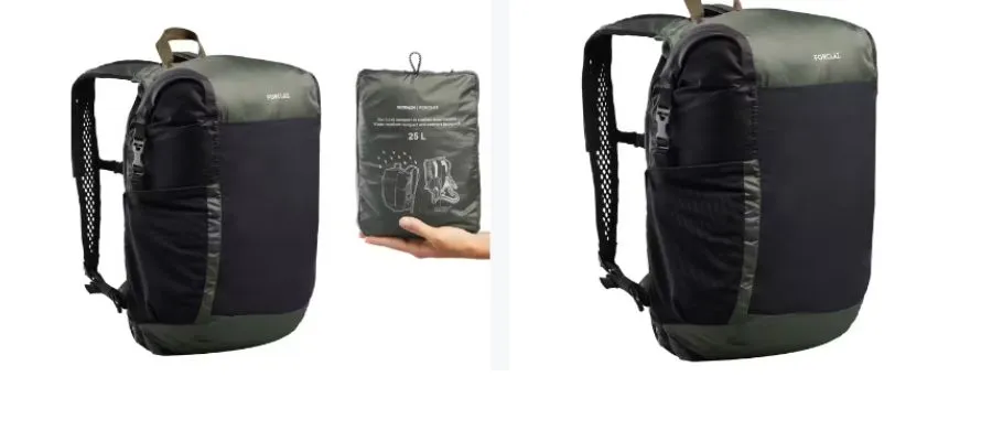 25L Foldable And Waterproof Trekking Travel Backpack - Khaki