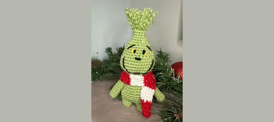 Crocheted Baby Grinch Doll