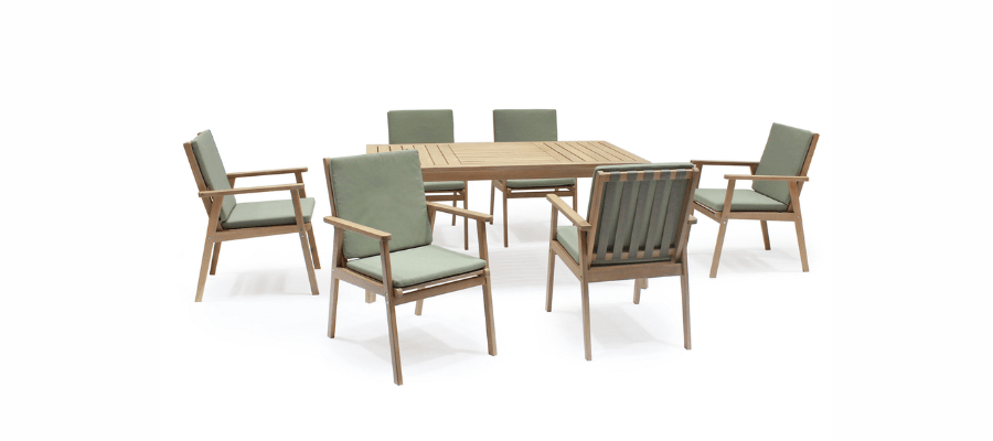 Hampton 6 Seater Garden Table & Chairs