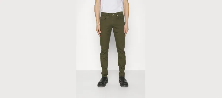 QS Slim fit jeans - dark green
