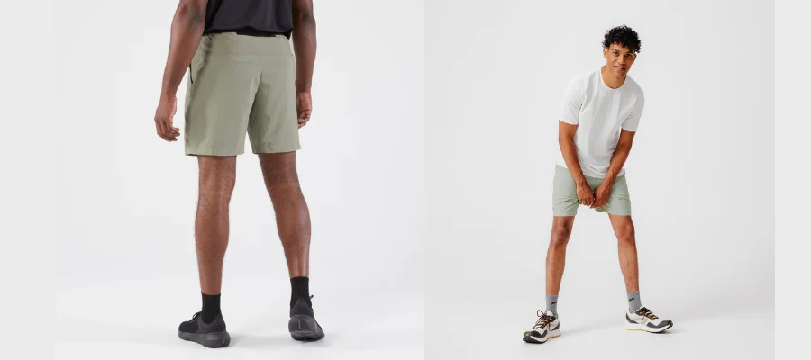 Men's Breathable Running Shorts Dry+ Gray