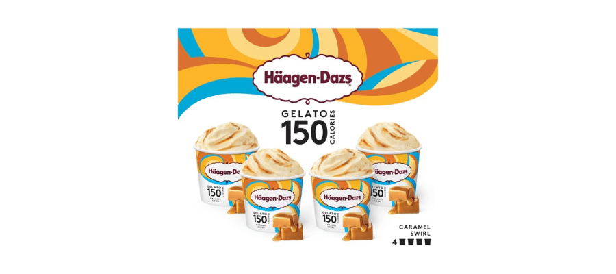 Haagen-Dazs Gelato 150 Calories Caramel Swirl Ice Cream