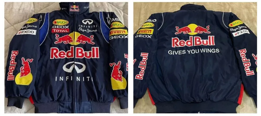 Red Bull Racing Jacket, Formula One Racing Jacket Retro
