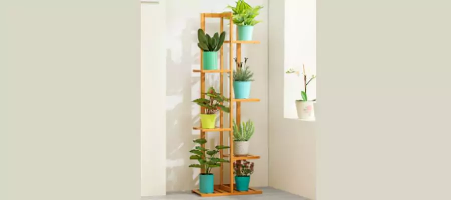 6-Tier Wooden Indoor-Outdoor Plant Stand