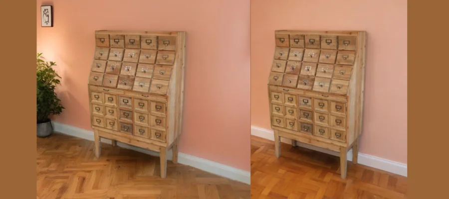 Apothecary-Style Printers Cabinet