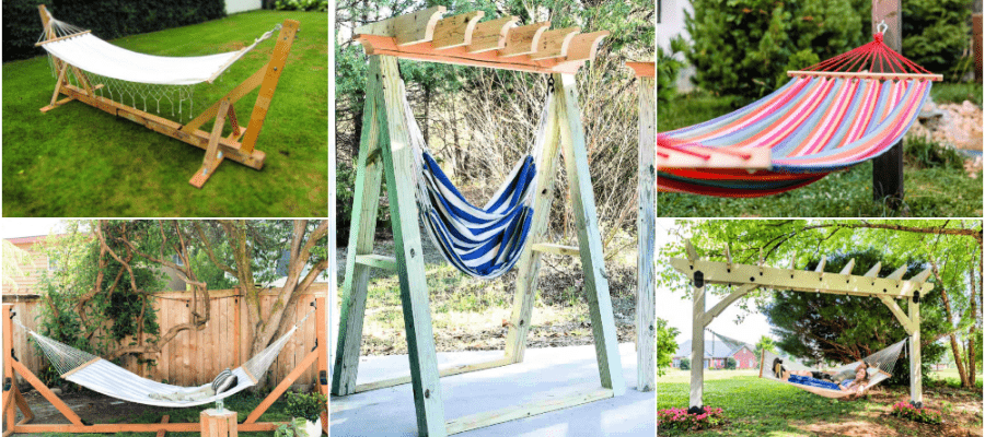 Garden hammock with stand and canopy 