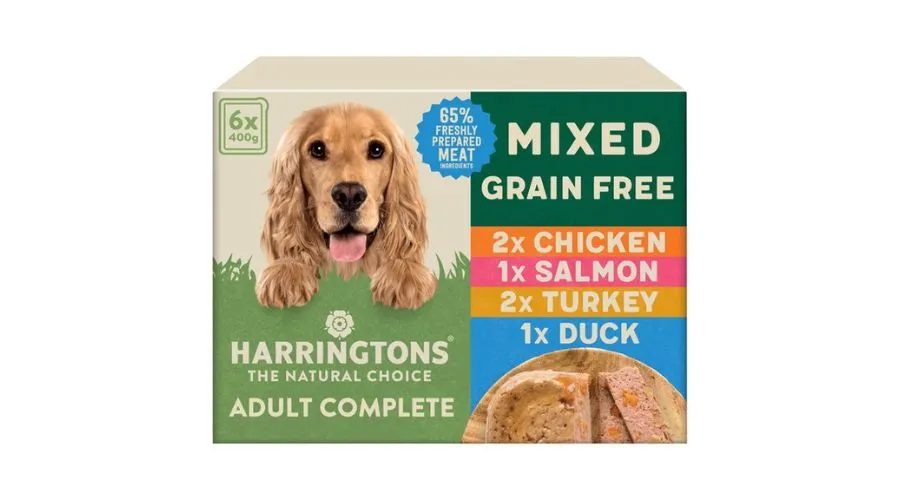 Harringtons Grain Free Mixed Dog Food Trays Multi Pack 