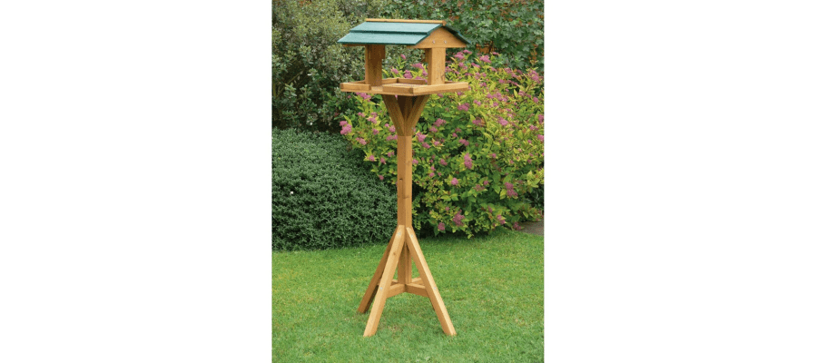 Wooden Garden Bird House Table - Brown 