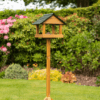 Wooden bird tables for gardens