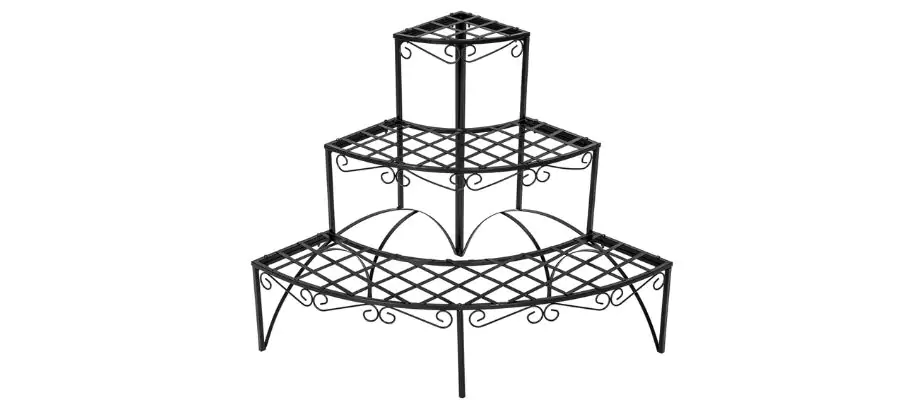 Corner Outdoor Plant Stand With 3 Levels