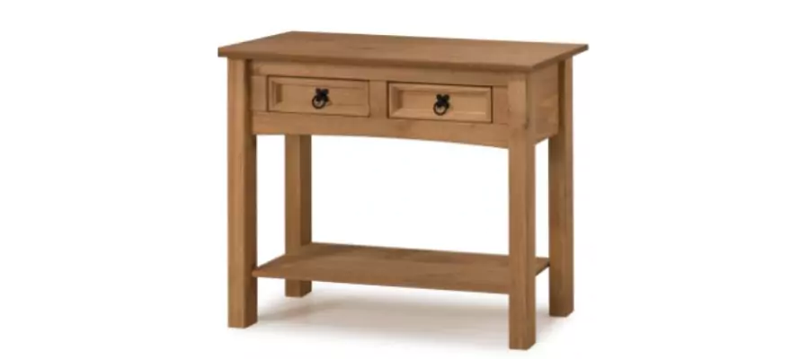 Corona 2 Drawer Console Table With Shelf 