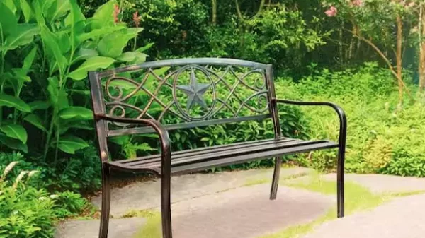 Metal garden benches