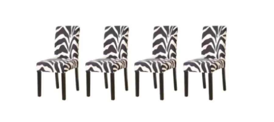 Universal Dining Chair Covers - Zebra / 4