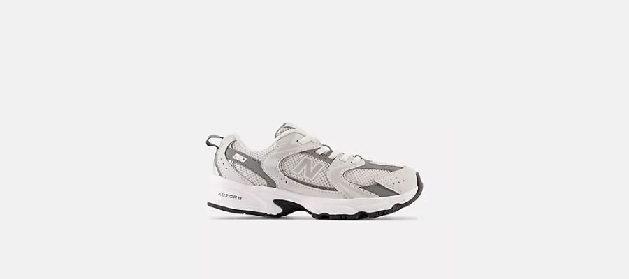 530 Bungee Shoes - Grey matter with silver metallic