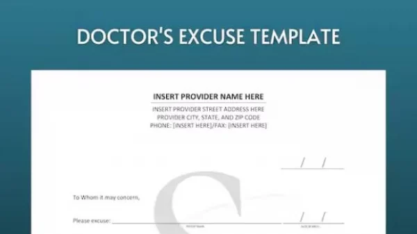 Doctor’s note template
