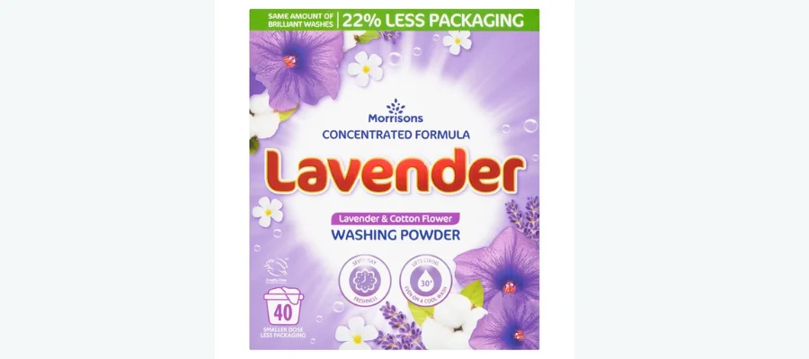 Morrisons Bio Lavender Laundry Powder 40 Washes 2kg