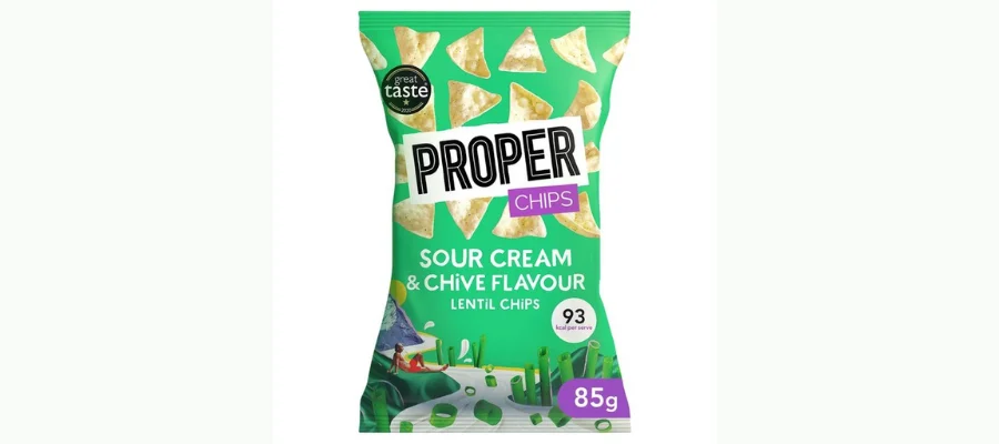 Proper Chips Sour Cream & Chive Flavour Lentil Chips (1)