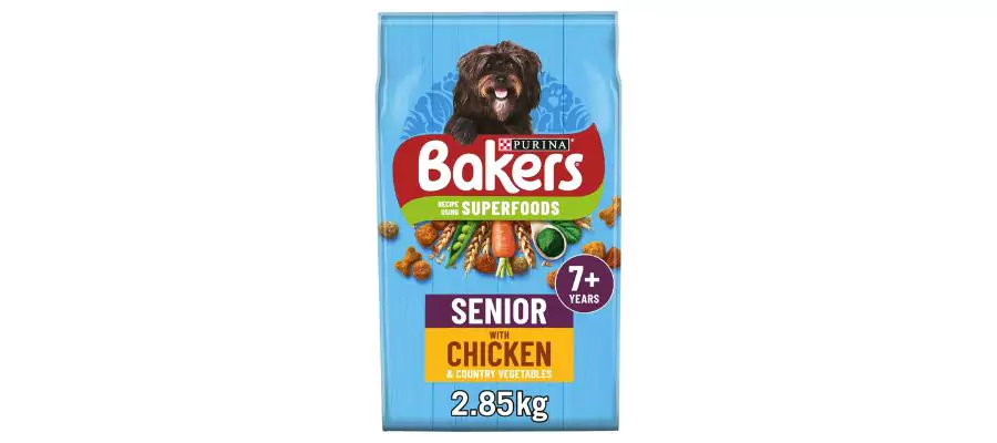 Bakers Senior Dry Dog Food Chicken & Veg 2.85kg