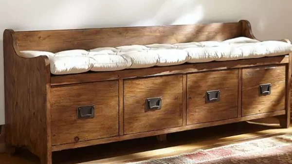 Entryway bench with storage