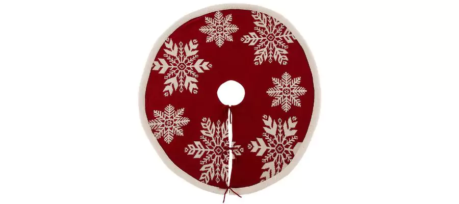 Glitzhome Snowflake Design Acrylic Christmas Tree Skirt