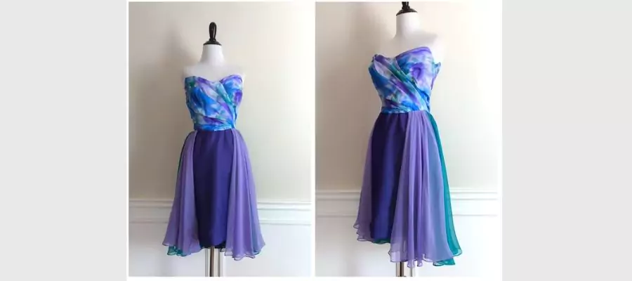 Vintage 1980s Prom Dress | 80s Mermaid Dress 