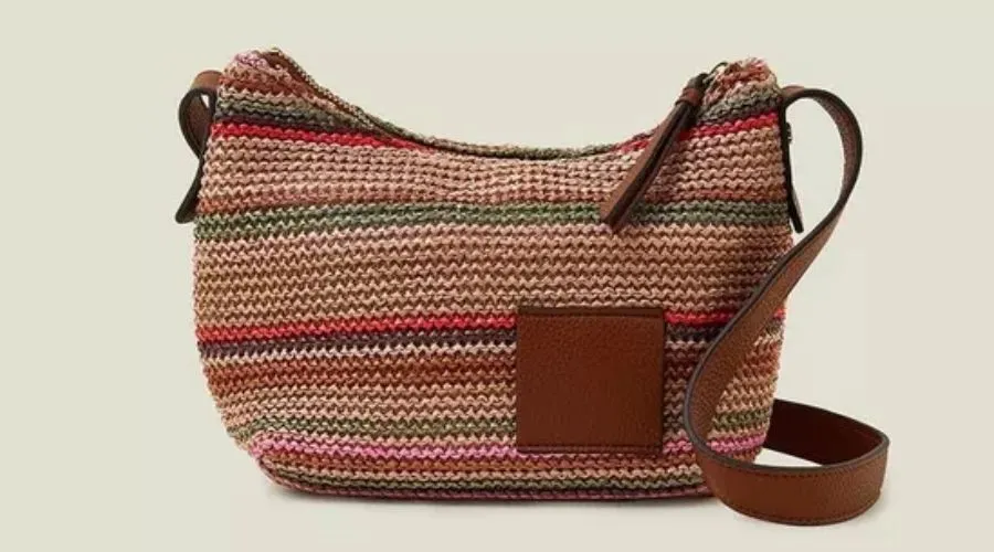 Accessorize - Stripe Raffia Cross-Body Bag