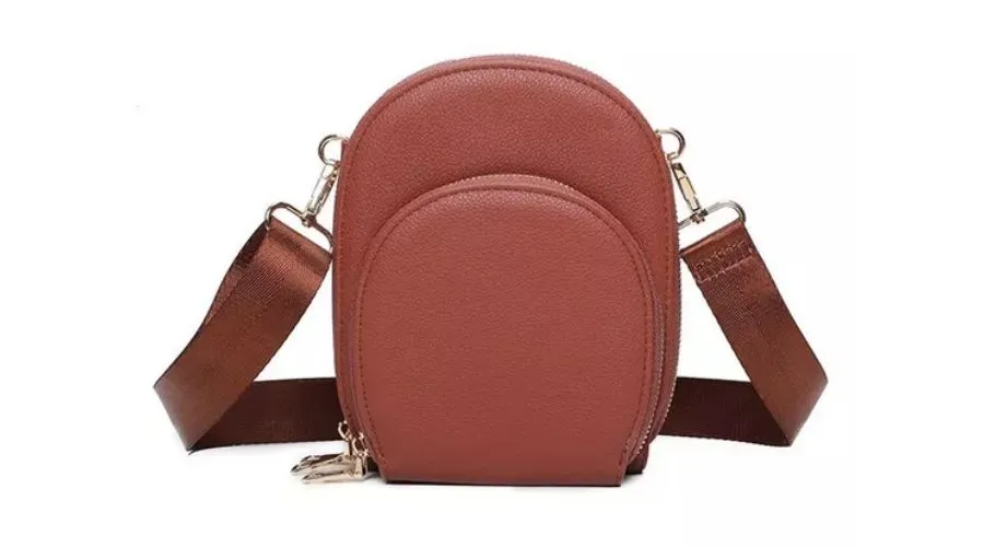 Hayling Triple Compartments PU Leather Crossbody Bag