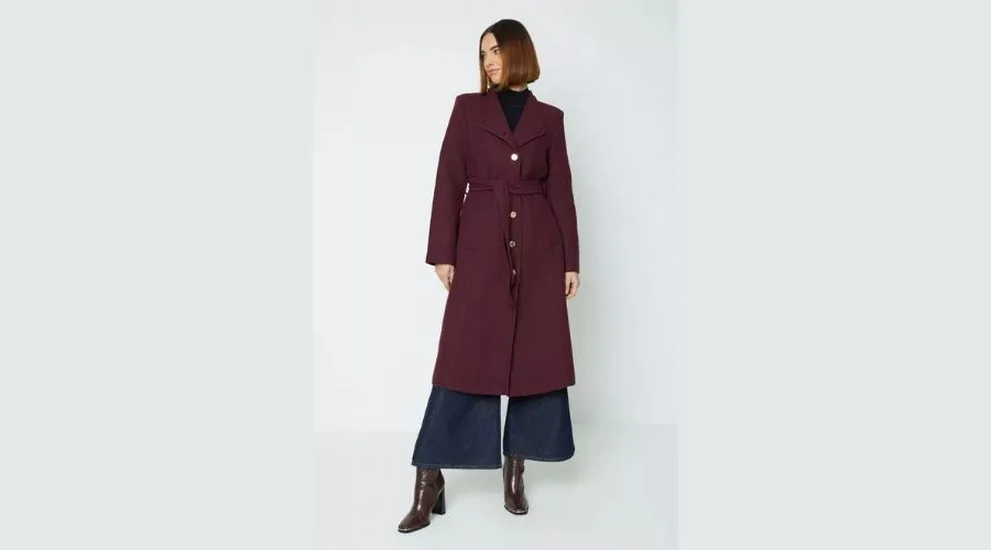 Oasis - Premium Italian Wool Mix Long Wrap Tie Coat