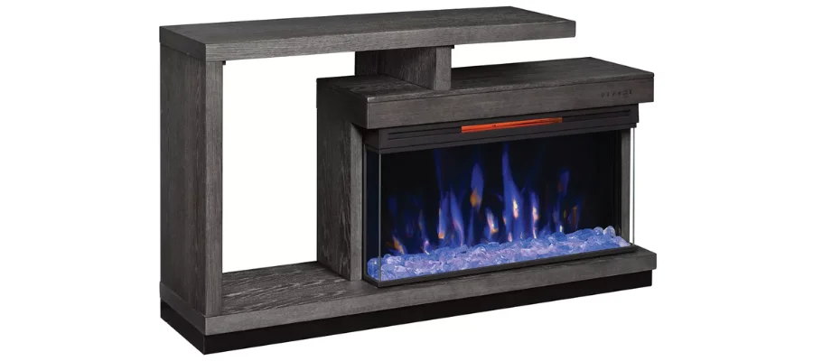 Wright 59.5 TV Console w Electric Fireplace | Hermagic