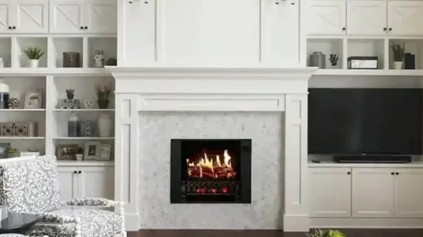 entertainment centre with fireplace | Hermagic