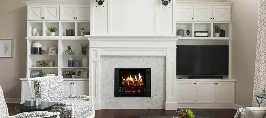 entertainment centre with fireplace | Hermagic