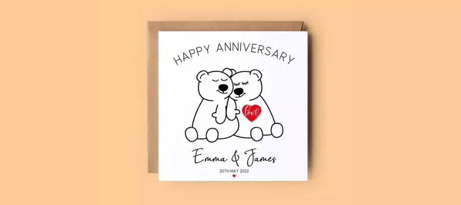 Personalised anniversary cards